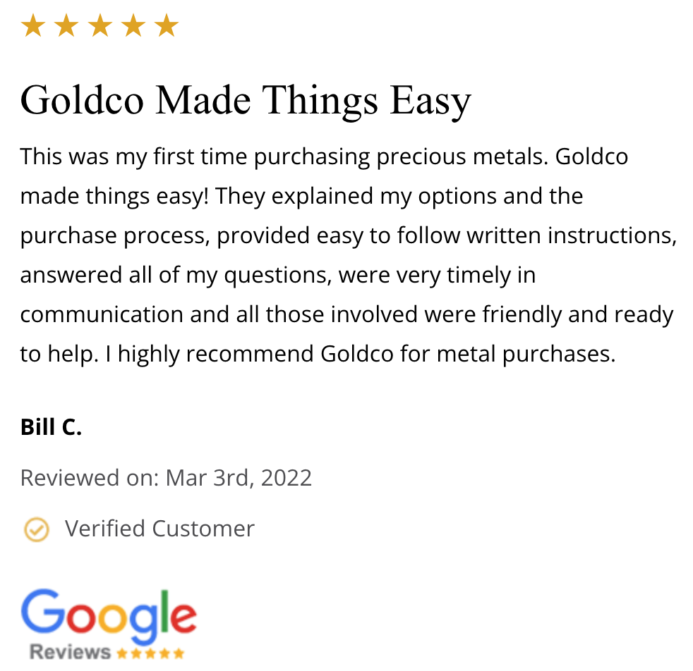 goldco customer review